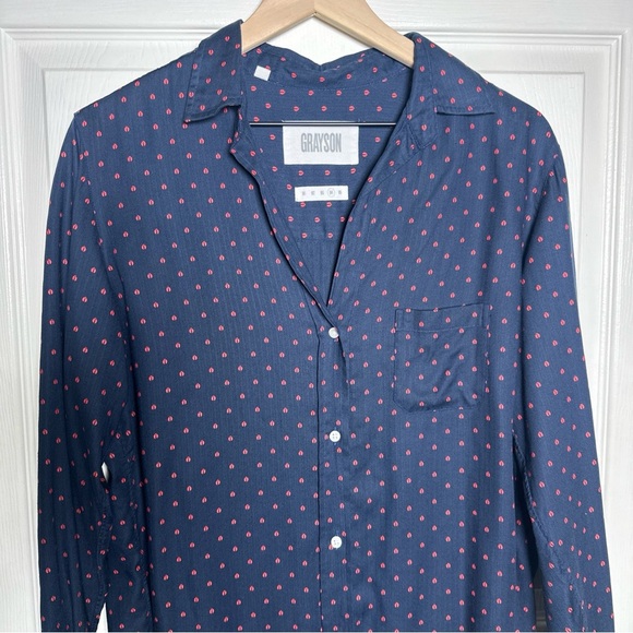 Grayson The Hero Button Up Longsleeve Shirt Lady Bug Women’s Sz 4 Large Coastal - Picture 3 of 12